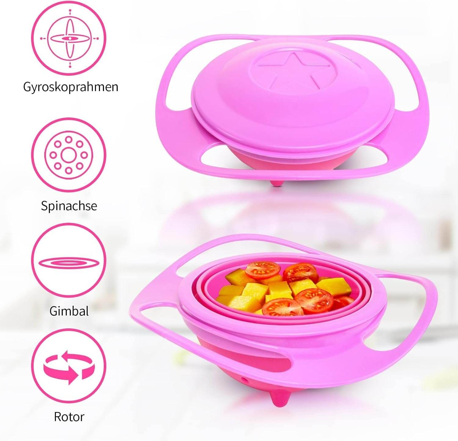 Non Spill Toddler Gyro Bowl - DMC Wholesale