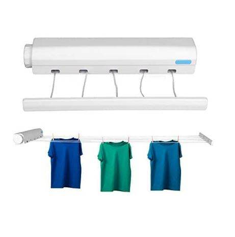 Retractable Clothes Drying Line with Hanger Clips - DMC Wholesale