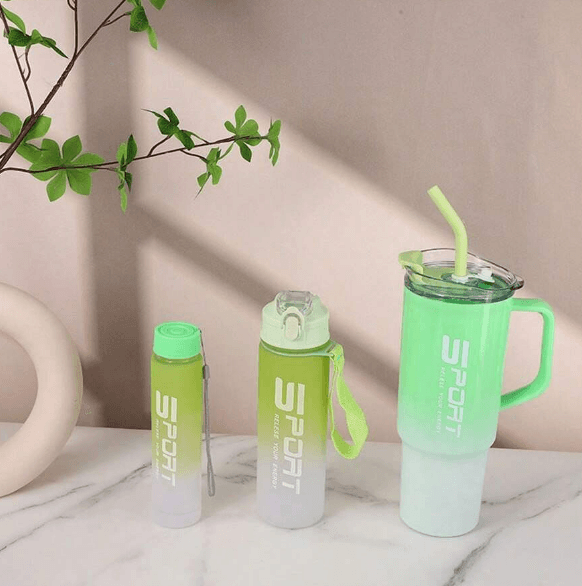 3in1 Plastic Water Bottle Set - DMC Wholesale