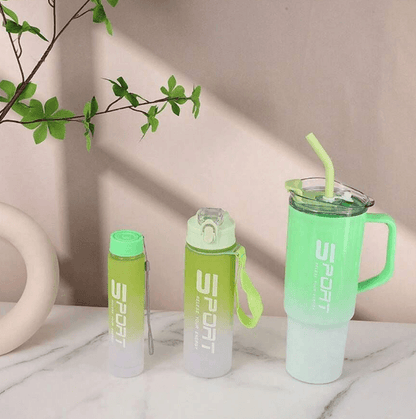 3in1 Plastic Water Bottle Set - DMC Wholesale