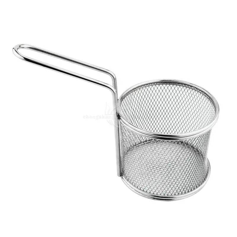 Round Steel Deep Fryer Basket (13cm) - DMC Wholesale