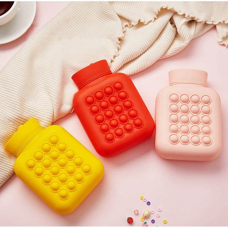 Hot And Cold Compress Water Bottle Pop-It Bag (500ml)(Yellow) - DMC Wholesale