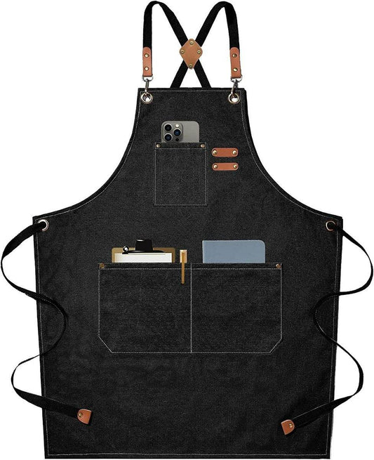 Cross Back Premium Quality Unisex Kitchen Apron - DMC Wholesale
