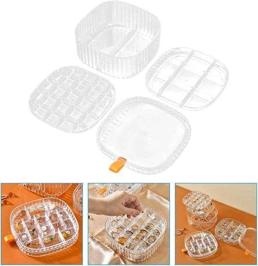 Transparent Jewellery Tray Organiser (3 Layers) - DMC Wholesale