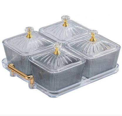 Multifunctional Snacks Dish Tray (4 Bowls) - DMC Wholesale
