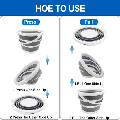 Collapsible Bucket With Handle (10L) - DMC Wholesale