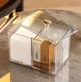 Square Acrylic Cosmetic Organiser Storage Box - DMC Wholesale