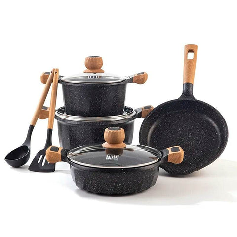 Non-Stick Induction Bottom Cooking Pot Set - Alt View