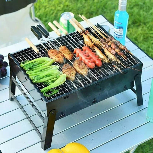 Portable Outdoor Stainless Steel Foldable BBQ Grill Pit - DMC Wholesale
