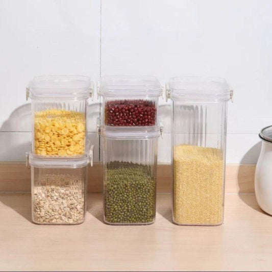 Transparent Dry Food Storage Containers (5 pcs) - DMC Wholesale