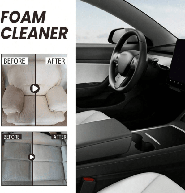 Leather Interior Cleaning And Renovation Foam (120ml) - DMC Wholesale