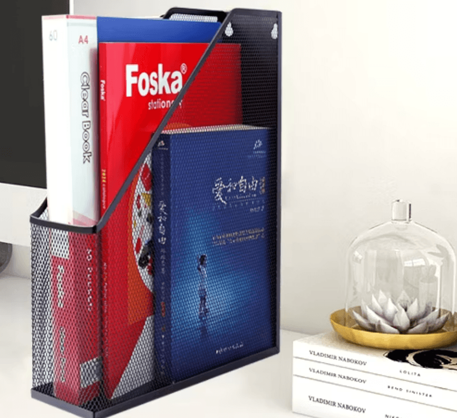Mesh Metal Desk Book Organiser (1 Compartment) - DMC Wholesale
