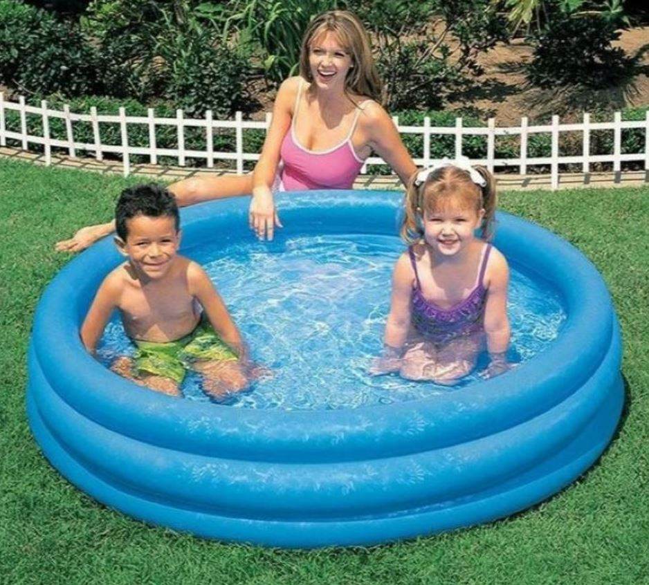 Inflatable Fun Crystal Blue Kids Swimming Pool (168cm) - DMC Wholesale