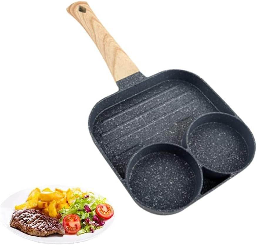 Three Division Multipurpose Non-Stick Omelet Pan - DMC Wholesale