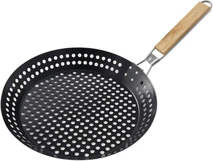 Grilling Skillet With Foldable Handle And Holes (30cm)