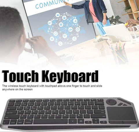 Wireless Touch TV Keyboard with Easy Media Control and Touchpad