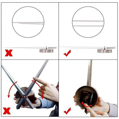 DIY Modern 3D Wall Clock (Black)(60-70cm) - DMC Wholesale