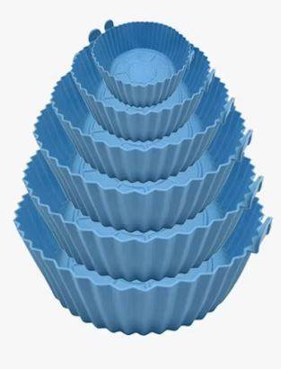 Silicone Air Fryer Liners (6 pcs)(Grey) - DMC Wholesale