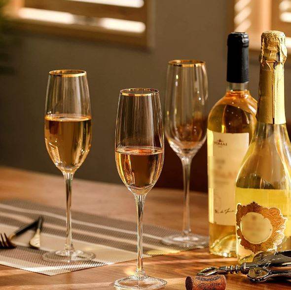 Champagne Glasses (Clear)(6 pcs) - DMC Wholesale