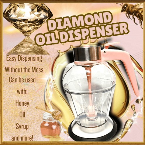 Diamond Oil Dispenser With Pink Handle