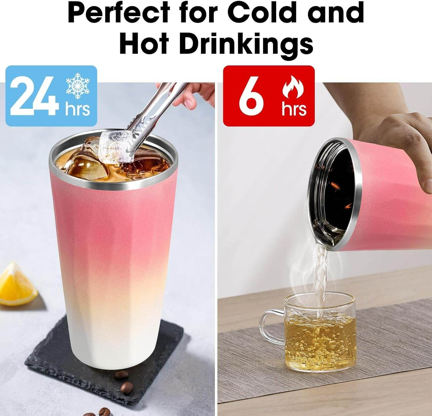 Gradient Tumbler With Straw (600ml) - DMC Wholesale