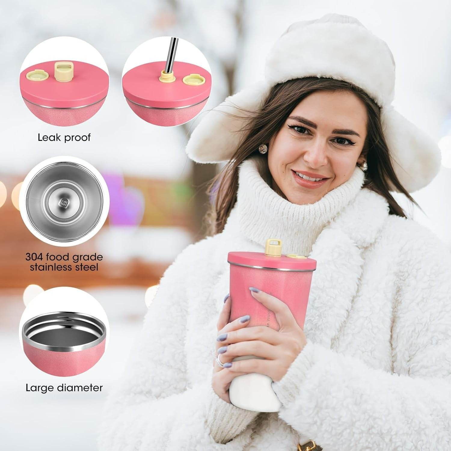 Gradient Tumbler With Straw (600ml) - DMC Wholesale