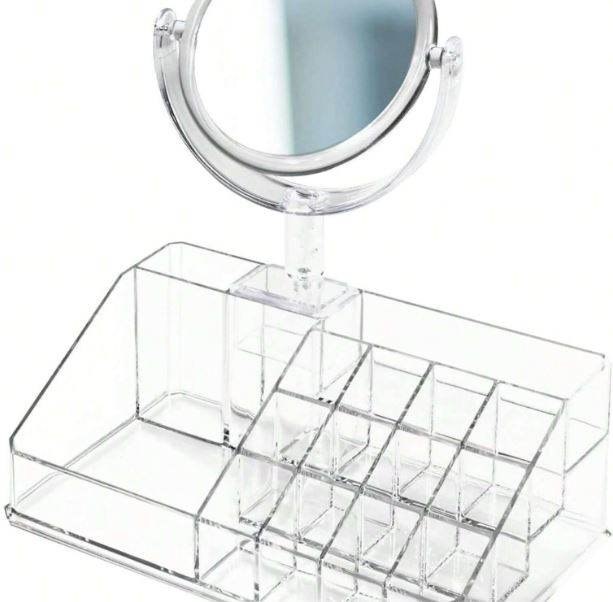 Make Up Organiser with Mirror (16 Grid) - DMC Wholesale