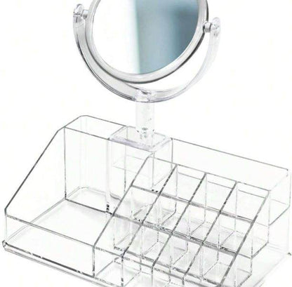 Make Up Organiser with Mirror (16 Grid) - DMC Wholesale