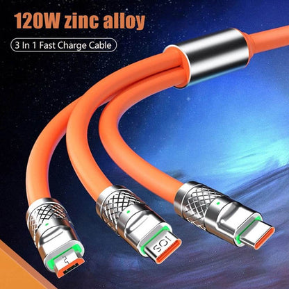 3in1 Zinc Alloy Charging Cable - DMC Wholesale