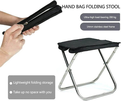 Mini Portable Folding Camping Stool In A Bag - DMC Wholesale