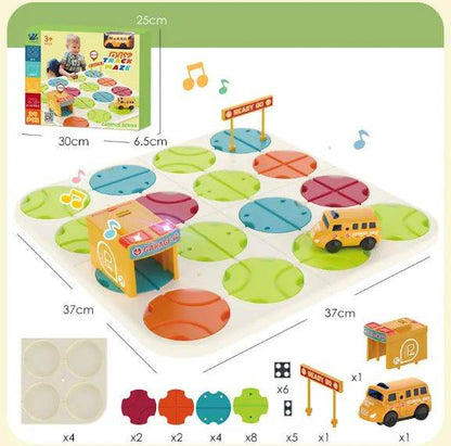 Brain Teaser Puzzles Maze Race Track (School Bus) - DMC Wholesale