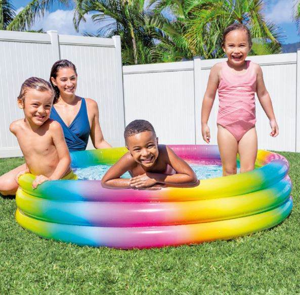 Inflatable Ombre Rainbow Pool - DMC Wholesale