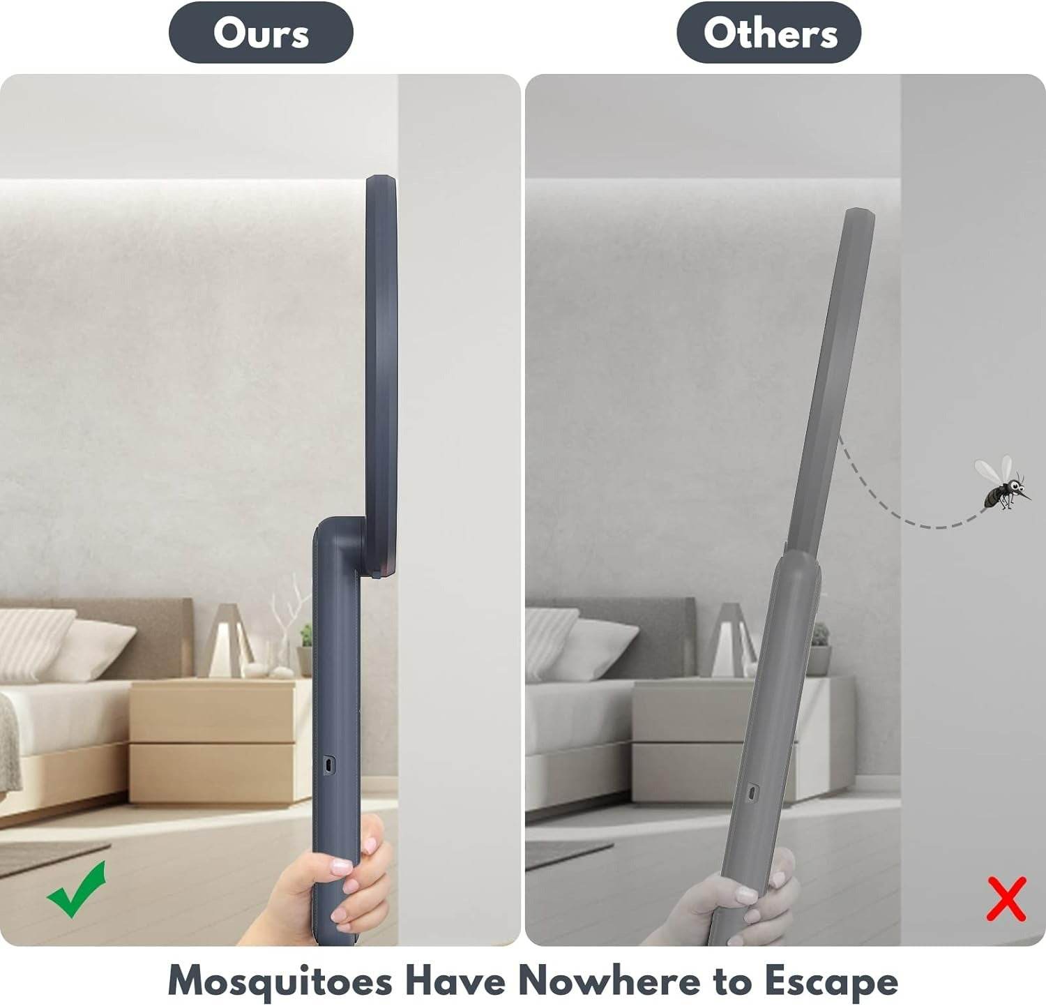 4in1 Folding Electric Mosquito Swatter - DMC Wholesale