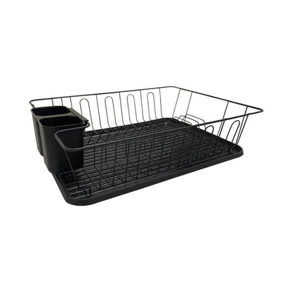 Dish Rack Drainer With Drip Tray (Grey) - DMC Wholesale