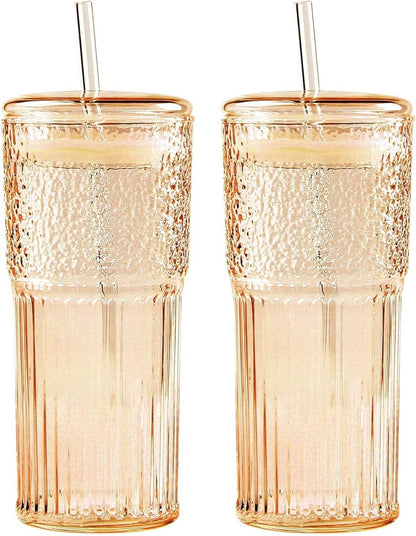 Sculptural Rippled Glass Tumbler(600ml)(Each) - DMC Wholesale