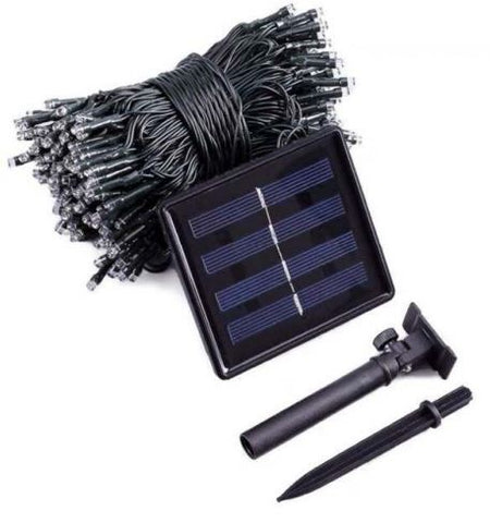 Solar Christmas Fairy Lights (100L)(12M)(White) - Alt View