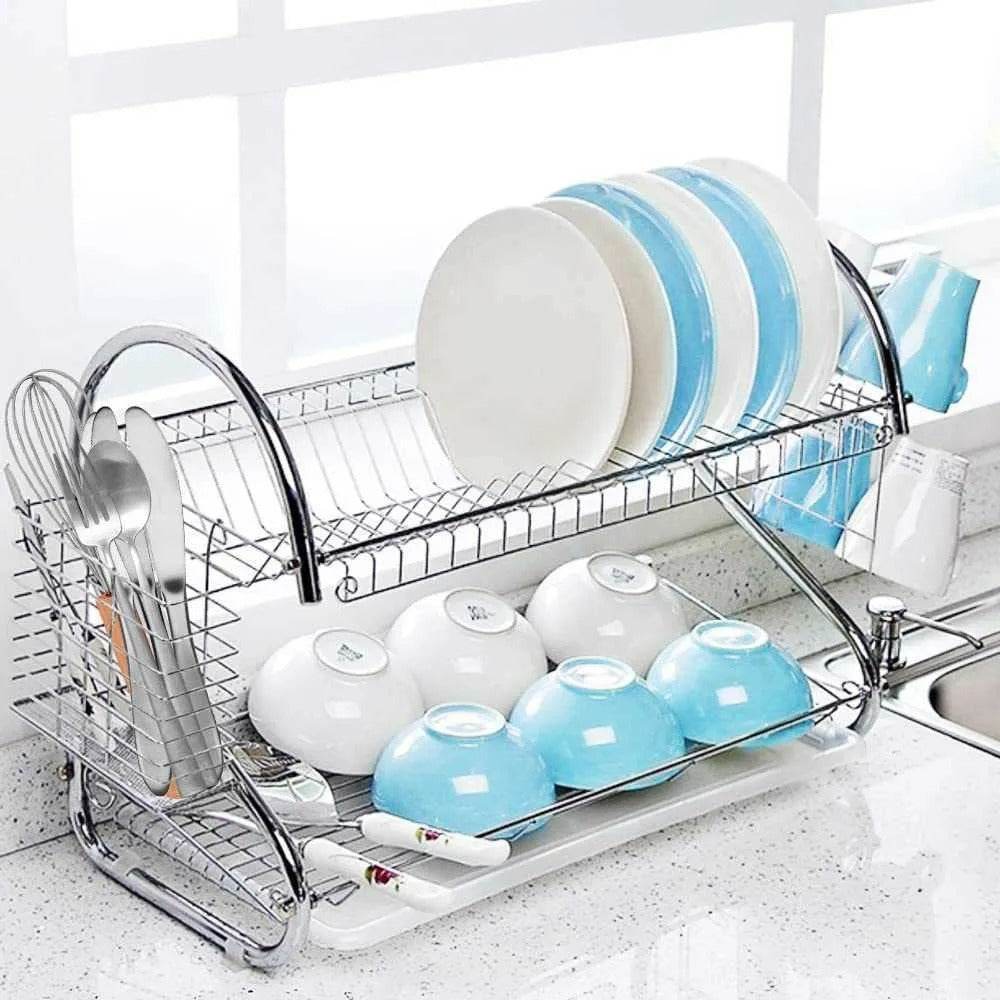 Stainless Steel Dish Drainer (2 Tier) - DMC Wholesale