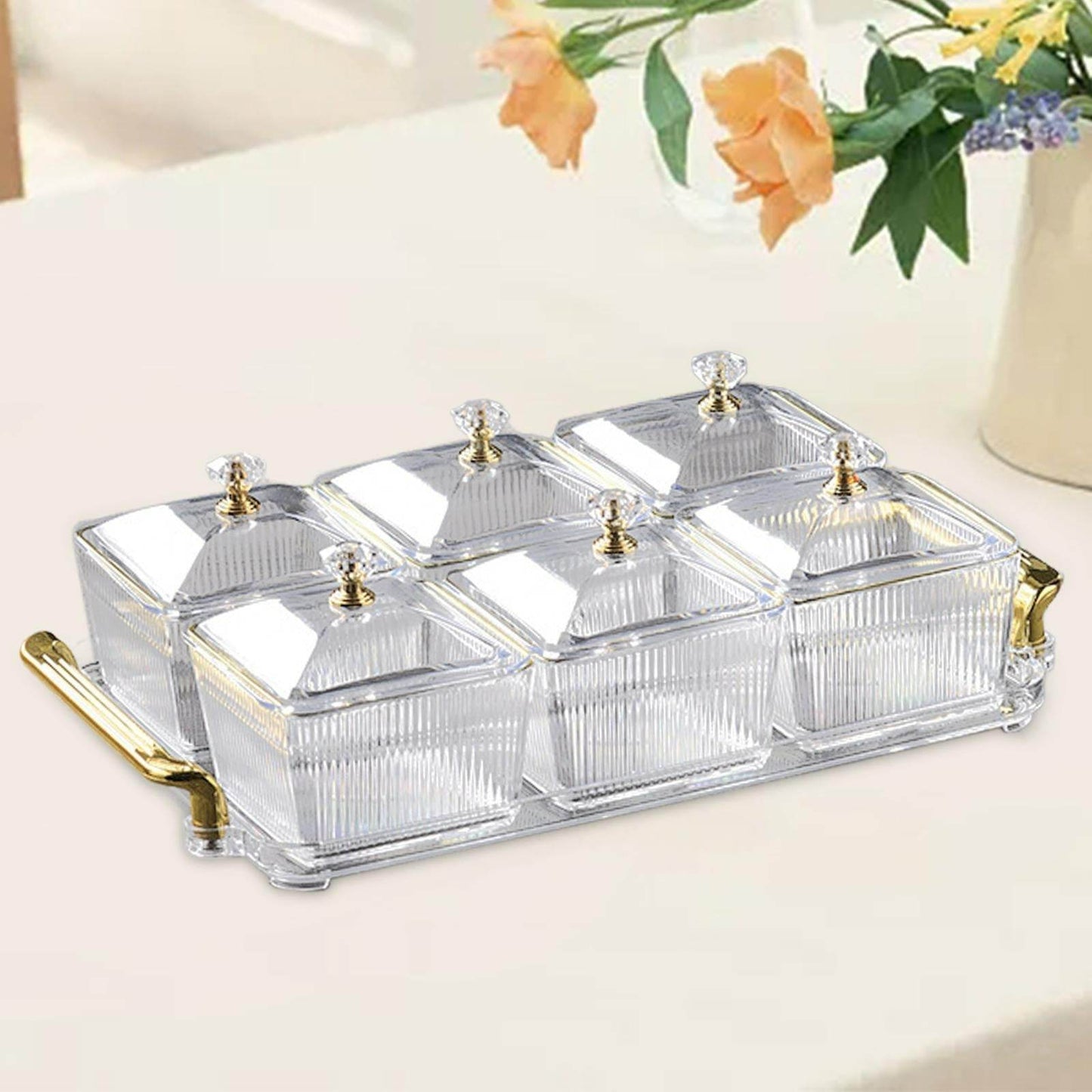 Multifunctional Snacks Dish Tray (6 Bowls) - DMC Wholesale