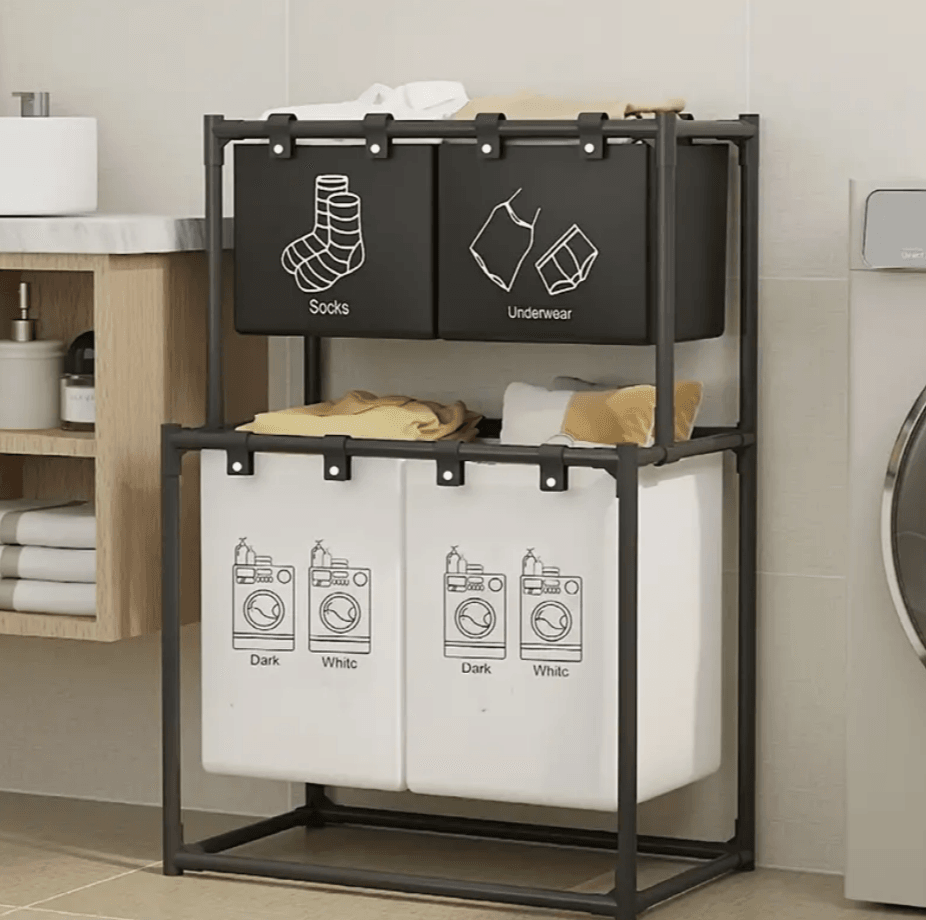 4in1 Laundry Sorter Basket (2 Tier) - DMC Wholesale