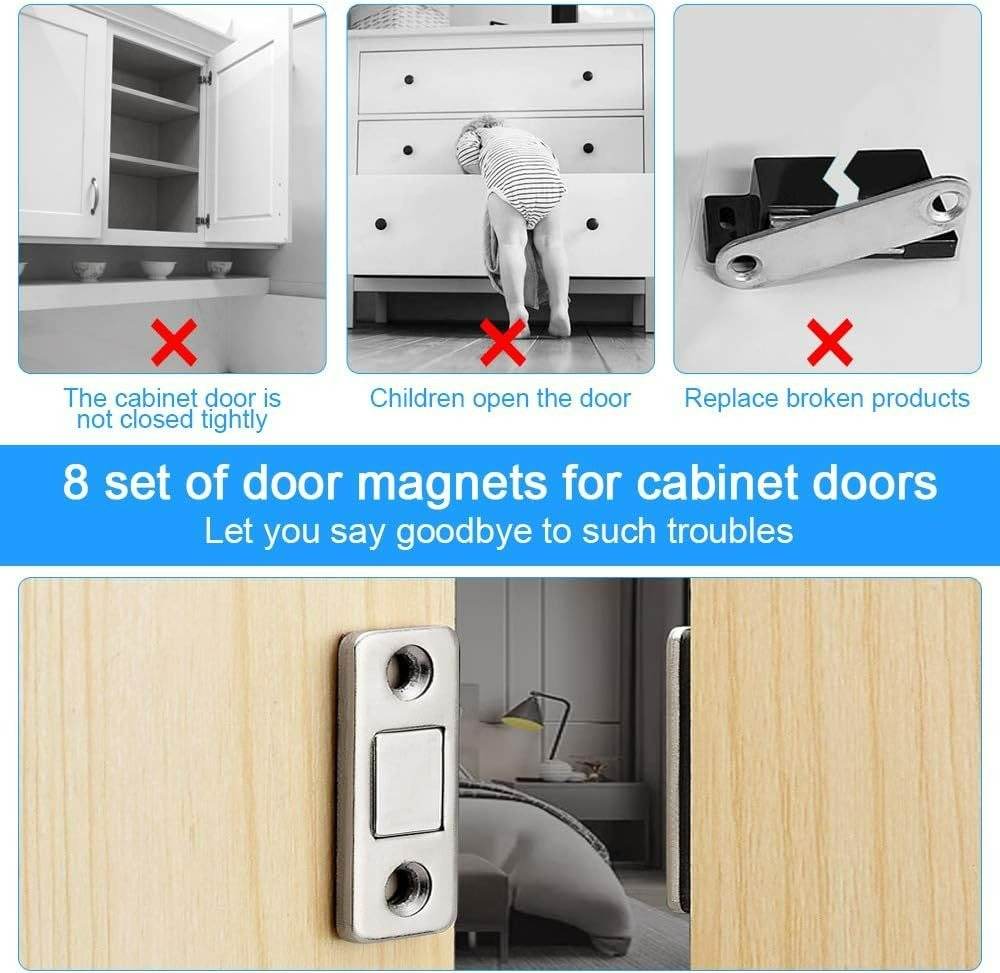 Universal Cabinet Door Magnets (8 pcs) - DMC Wholesale