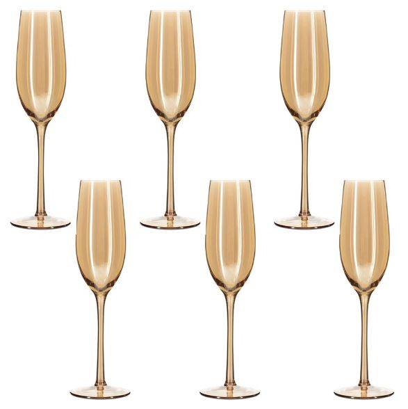 Champagne Glasses (Clear)(6 pcs) - DMC Wholesale