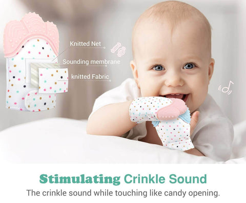 Gummy Glove Teething Mitten Bear Claw Design - Alt View