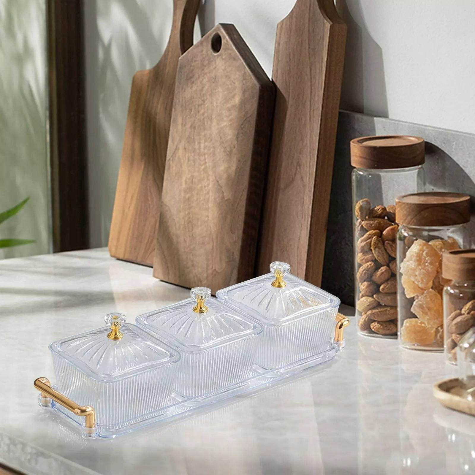 Multifunctional Snacks Dish Tray (3 Bowls) - DMC Wholesale