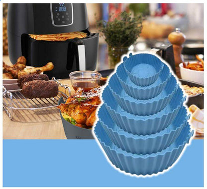 Silicone Air Fryer Liners (6 pcs)(Grey) - DMC Wholesale