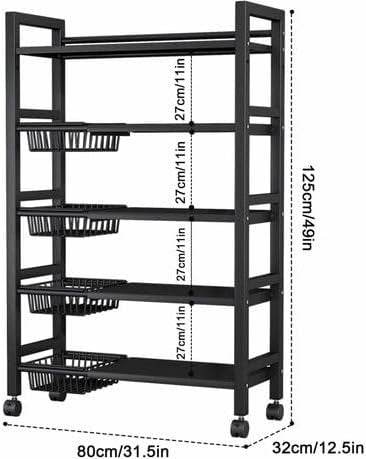 Multifunctional Storage Rack With Wheels - Alt View
