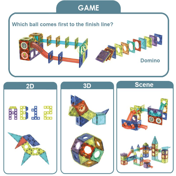 LED Magnetic Building Blocks (73 pcs) - DMC Wholesale