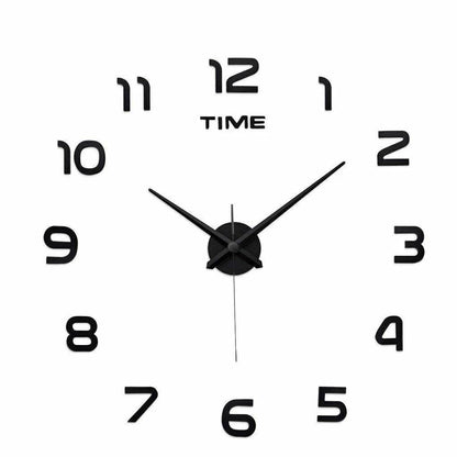 DIY Modern 3D Wall Clock (Black)(60-70cm) - DMC Wholesale