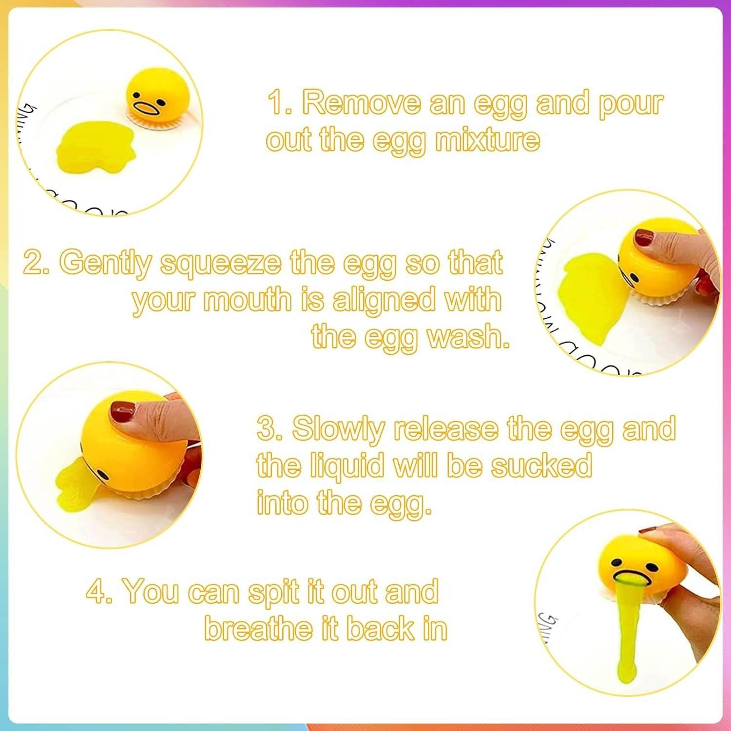 Egg Yolk Pressure Ball Squeeze Toy (Each) - DMC Wholesale