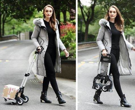 Aluminium Folding Portable Heavy Duty Push Trolley - DMC Wholesale