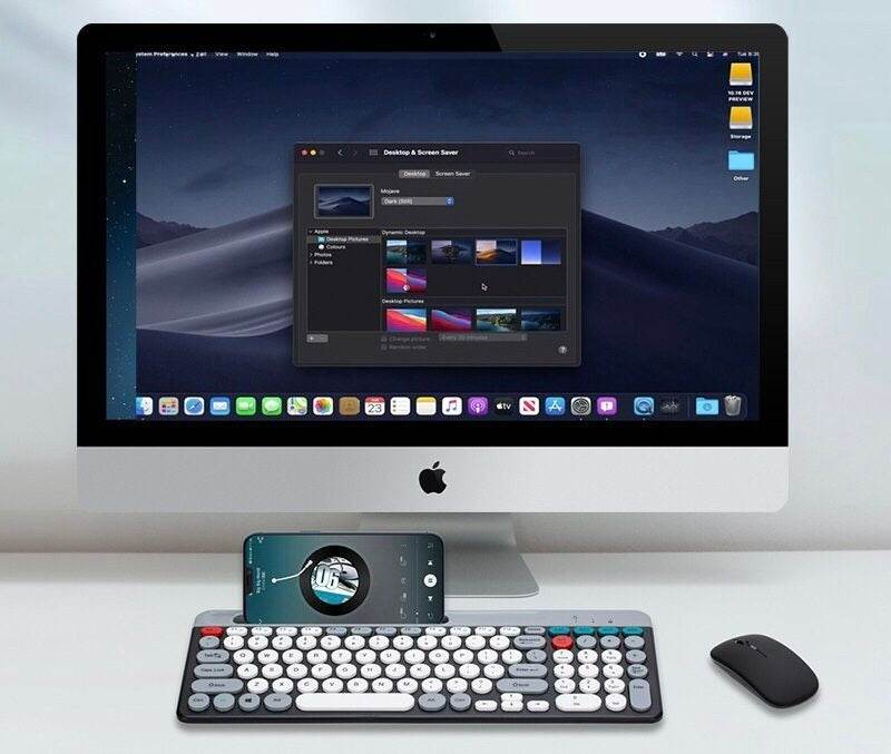 Fashion Phone Slot Portable Wireless Keyboard With Mouse - DMC Wholesale